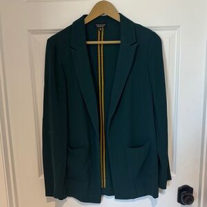 Topshop Dark Green Blazer with Pockets